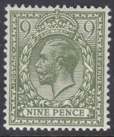 N30(3) 9d Deep Olive Green Royal Cypher Wmk Type III(3) UNMOUNTED MINT MNH