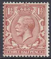 N35(3) Pale Red Brown 1d Block Cypher Single Stamp UNMOUNTED MINT